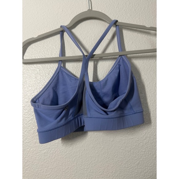 Lululemon Flow Y Bra Periwinkle Blue Racerback Sport Bra Mesh Back Light Support - Picture 3 of 7